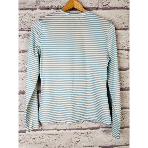 CHUBBY MERMAID Women's S Manatee Striped Long Sleeve Sun Beach Swim UPF‎ Shirt - Picture 3 of 5